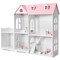 Gymax Dollhouse Bookcase 2-Tier Wooden Multi-Purpose w/ Toy Space Gift Kid's Room